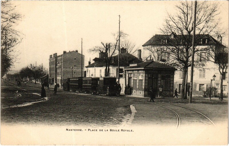 Carte postale ancienne Nanterre Place de la Boule Royale France à Nanterre
