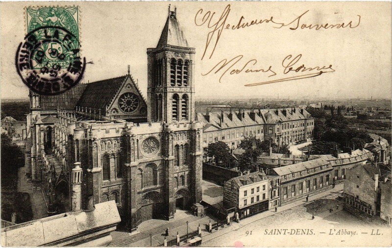 Carte postale ancienne Saint-Denis L'Abbaye France à Saint-Denis