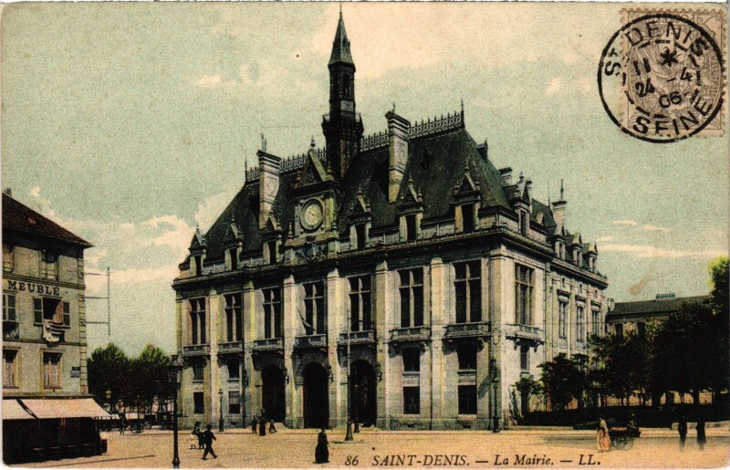 Carte postale ancienne Saint-Denis La Mairie France à Saint-Denis
