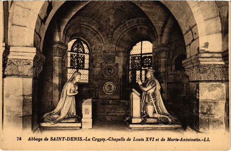 Carte postale ancienne Saint-Denis Crypte-Chapelle France à Saint-Denis