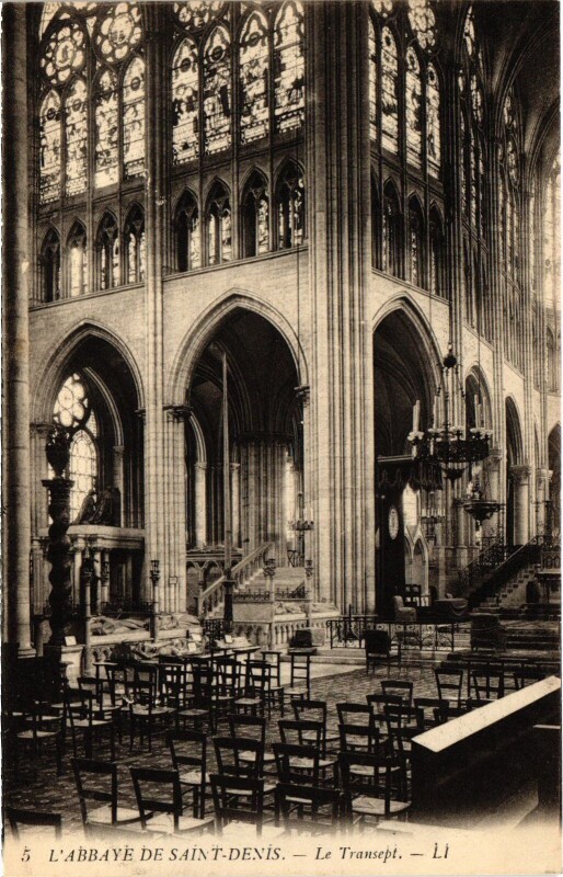 Carte postale ancienne Saint-Denis Le Transept France à Saint-Denis