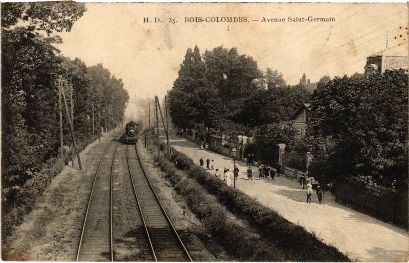 Carte postale ancienne Bois Colombes Avenue Saint-Germain France à Bois-Colombes