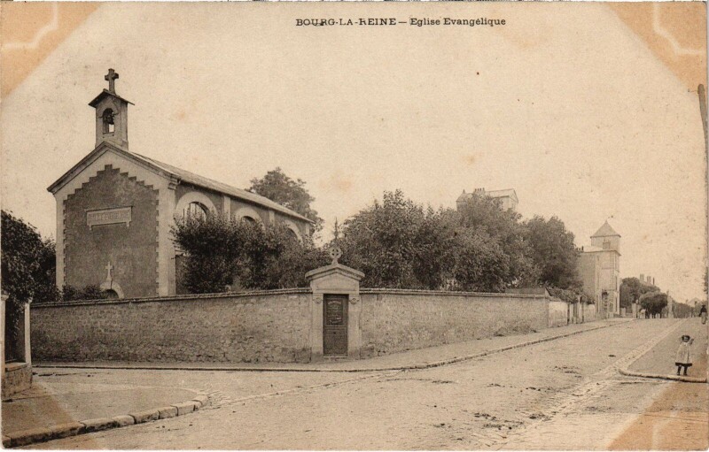 Carte postale ancienne Bourg-la-Reine Eglise Evangelique France à Bourg-la-Reine