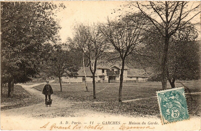 Carte postale ancienne Garches Maison du Garde France à Garches