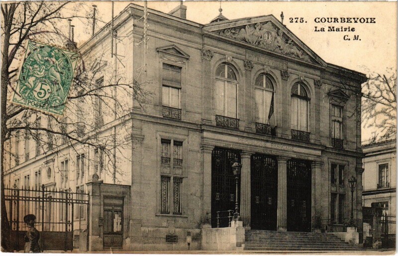 Carte postale ancienne Courbevoie La Mairie France à Courbevoie