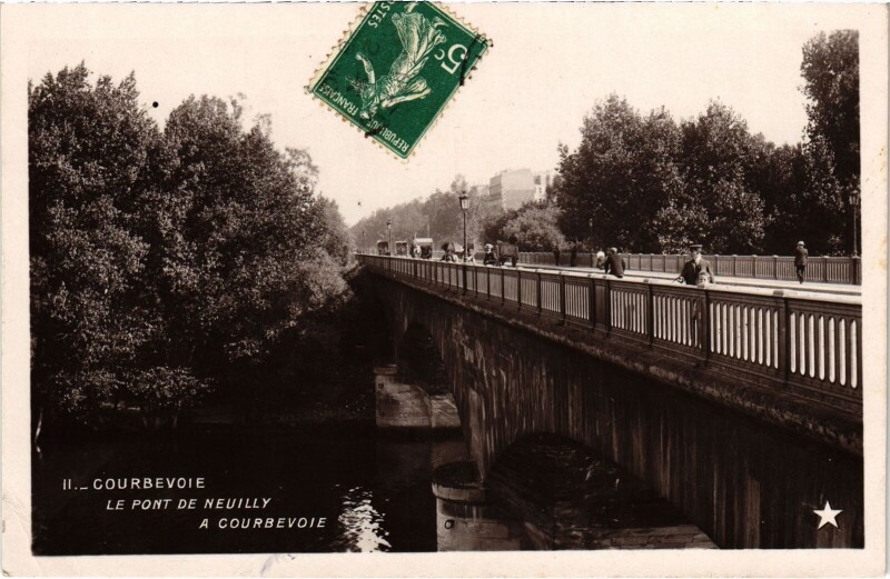 Carte postale ancienne Courbevoie Le Pont de Neuilly France à Courbevoie