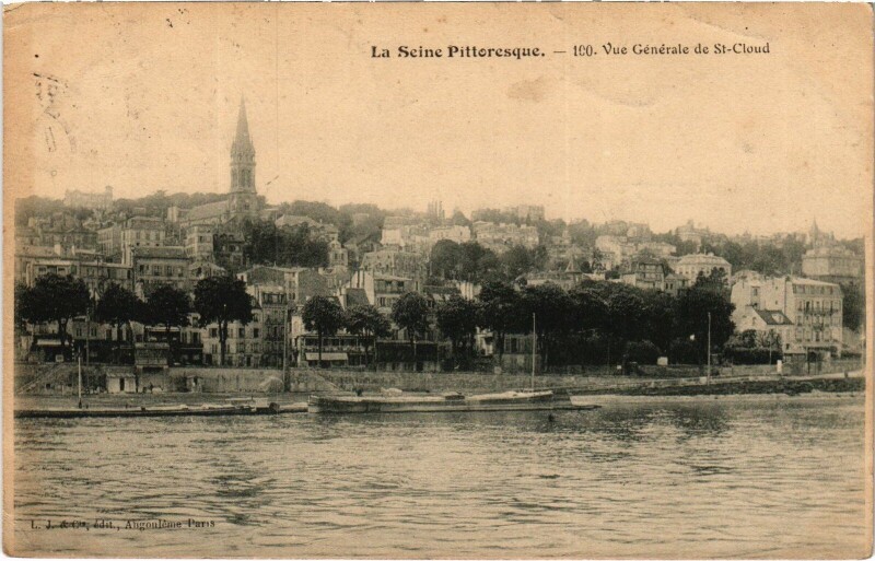 Carte postale ancienne Saint-Cloud Vue Generale France à Saint-Cloud