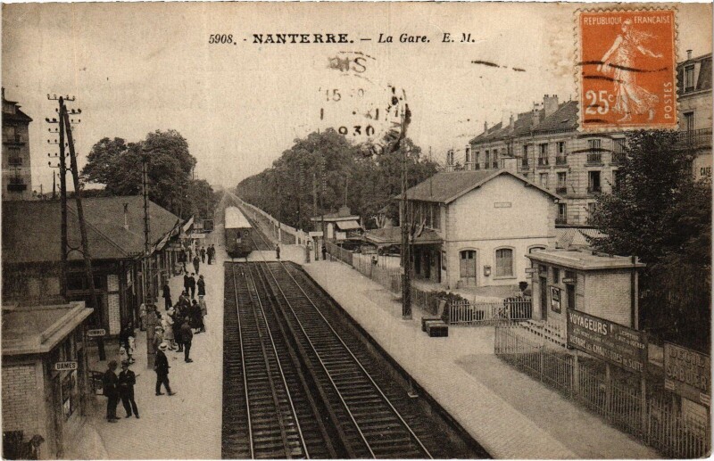 Carte postale ancienne Nanterre La Gare France à Nanterre
