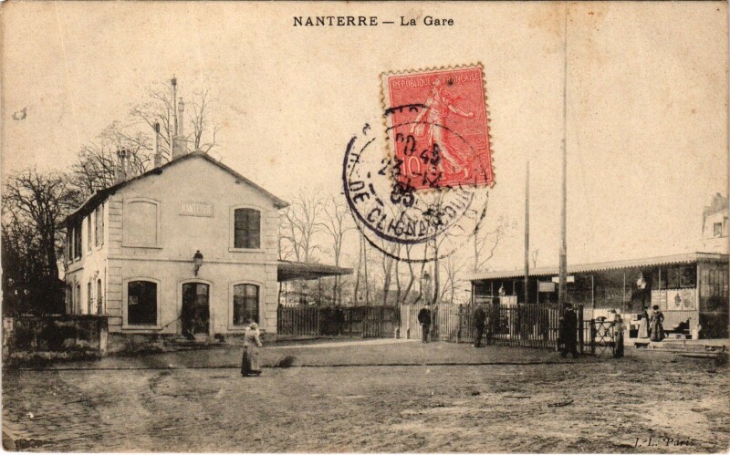 Carte postale ancienne Nanterre La Gare France à Nanterre