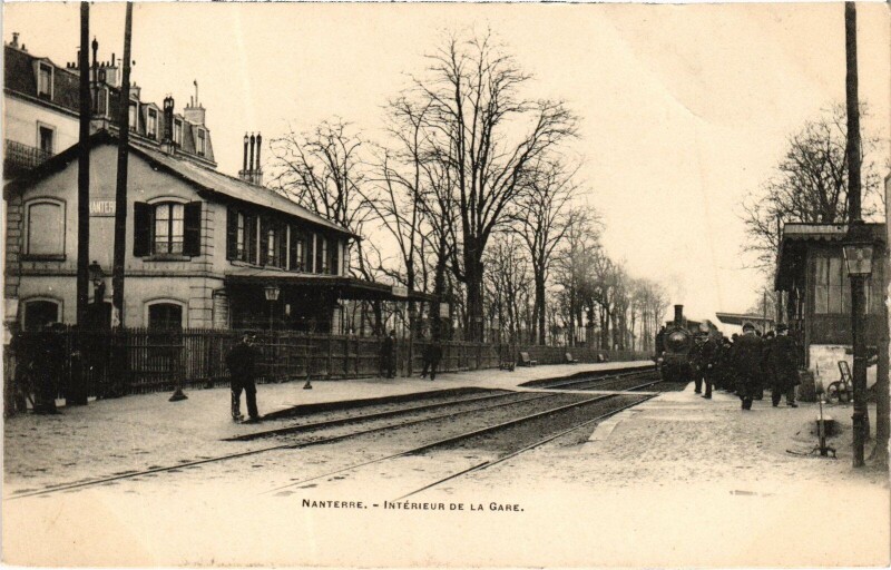 Carte postale ancienne Nanterre Interieur de la Gare France à Nanterre