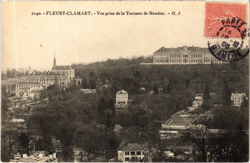 Carte postale ancienne Fleury-Clamart Vue prise de la Terrasse France à Clamart