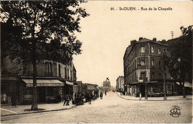 Carte postale ancienne Rue de la Chapelle à Saint-Ouen-sur-Seine