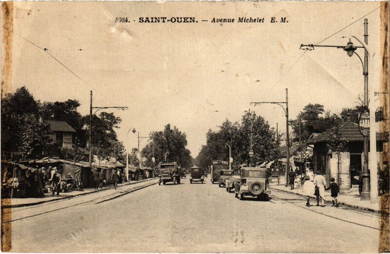 Carte postale ancienne Avenue Michelet à Saint-Ouen-sur-Seine