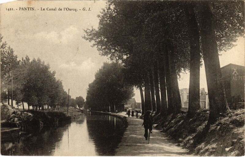 Carte postale ancienne Pantin Le Canal de l'Ourcq France à Pantin