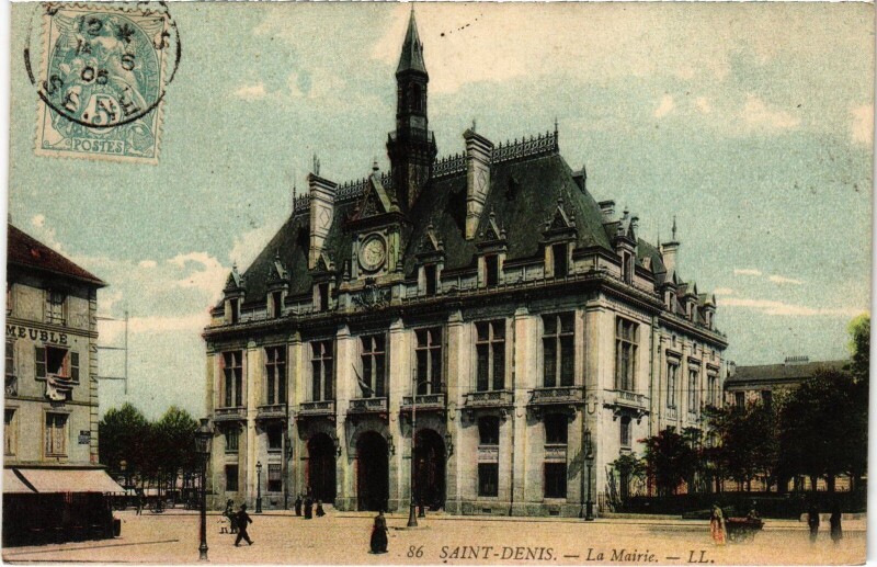 Carte postale ancienne Saint-Denis La Mairie France à Saint-Denis
