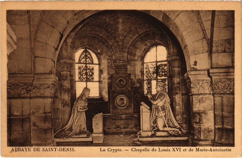 Carte postale ancienne Saint-Denis La Crypte, Chapelle de Louis Xvi France à Saint-Denis