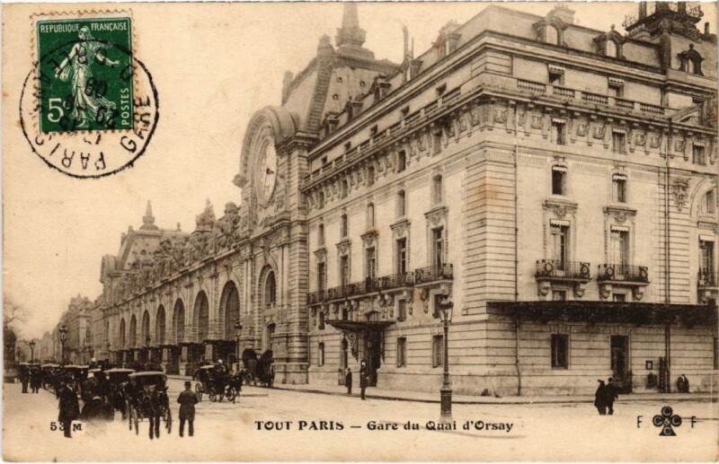 Carte postale ancienne La Gare du Quai d'Orsay à Paris 7e