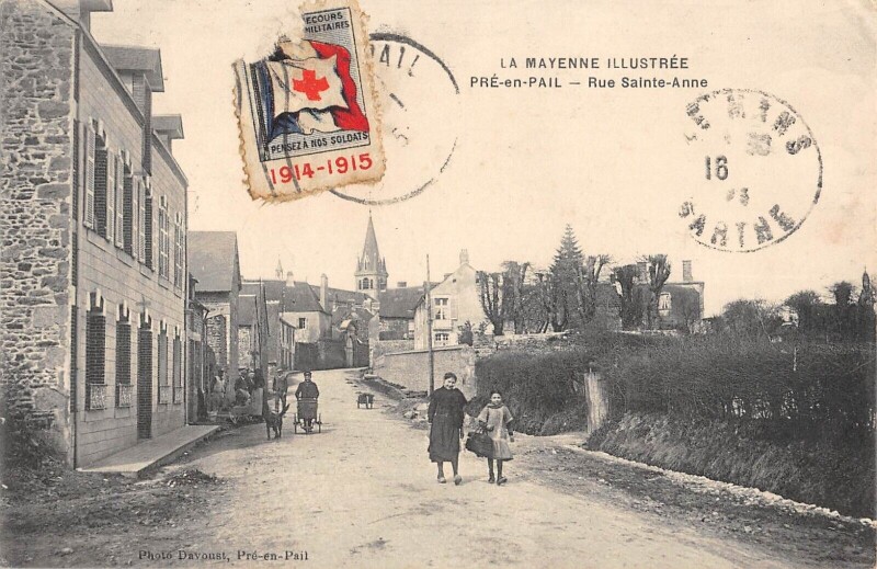 Carte postale ancienne Pre En Pail - Rue Sainte Anne