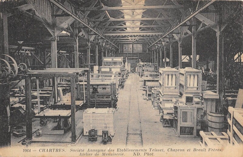 Carte postale ancienne Chartres - Sté des Etablissements Teisset Chapron Brault - Atelier De Men à Chartres