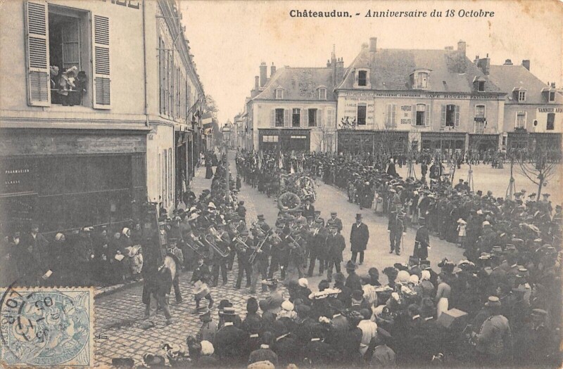 Carte postale ancienne Chateaudun - Anniversaire Du 18 Octobre
