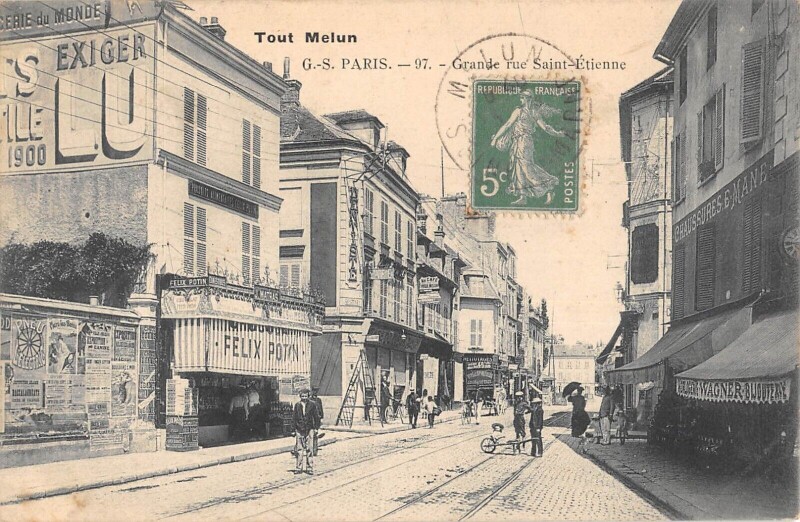 Carte postale ancienne Tout Melun - Paris - Grande Rue Saint Etienne à Melun