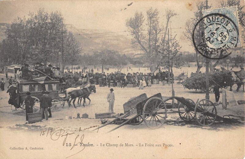 Carte postale ancienne Toulon - La Foire Aux Puces à Toulon