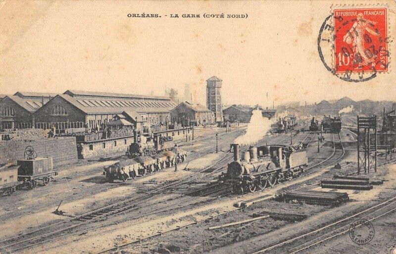 Carte postale ancienne Orleans - La Gare - Cote Nord