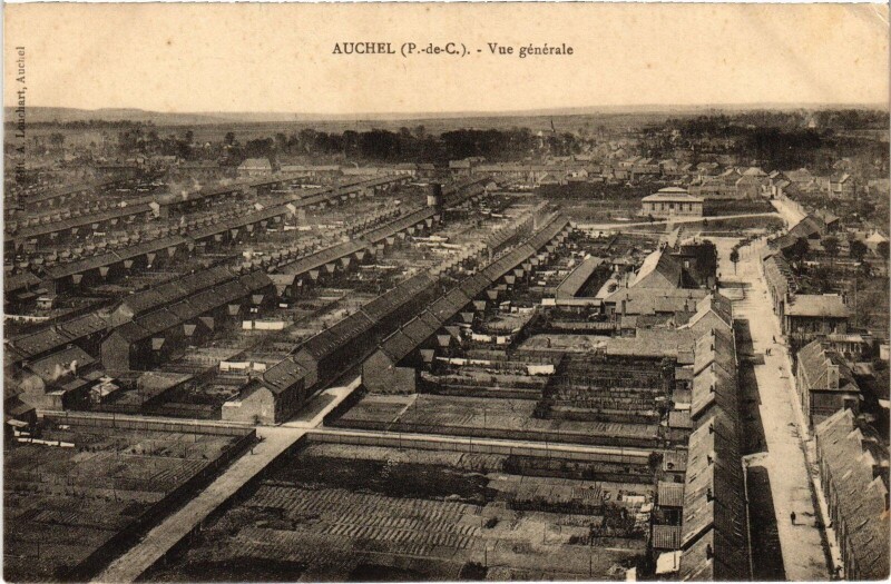 Carte postale ancienne Auchel vue générale à Auchel