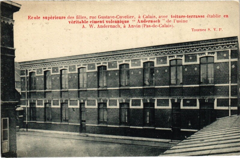 Carte postale ancienne Andernach Anvin Ecole des Filles Calais à Anvin
