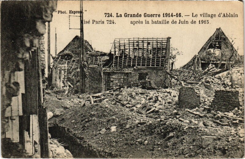 Carte postale ancienne Ablain-Saint-Nazaire Guerre à Ablain-Saint-Nazaire