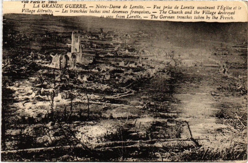 Carte postale ancienne Notre-Dame-de-Lorette Guerre