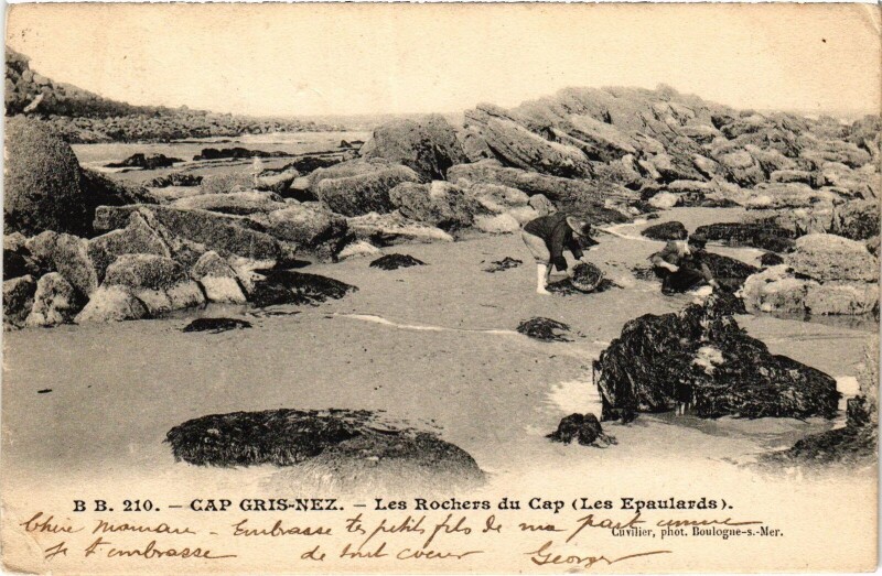 Carte postale ancienne Cap-Gris-Nez Les Rochers