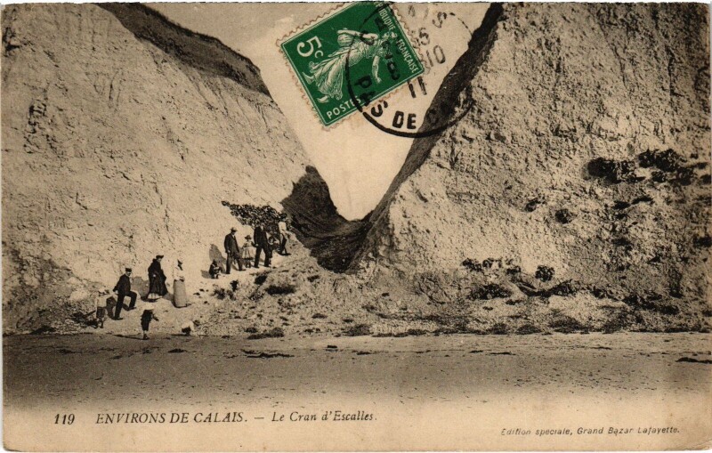 Carte postale ancienne Env. de Calais Le Cran d'Escalles à Calais