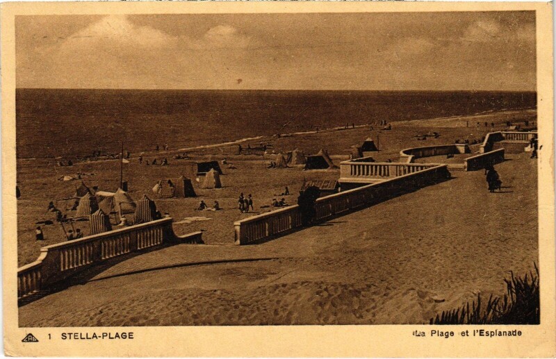 Carte postale ancienne Stella-Plage La Plage