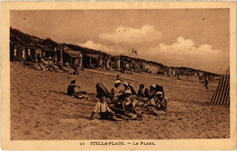 Carte postale ancienne Stella-Plage La Plage