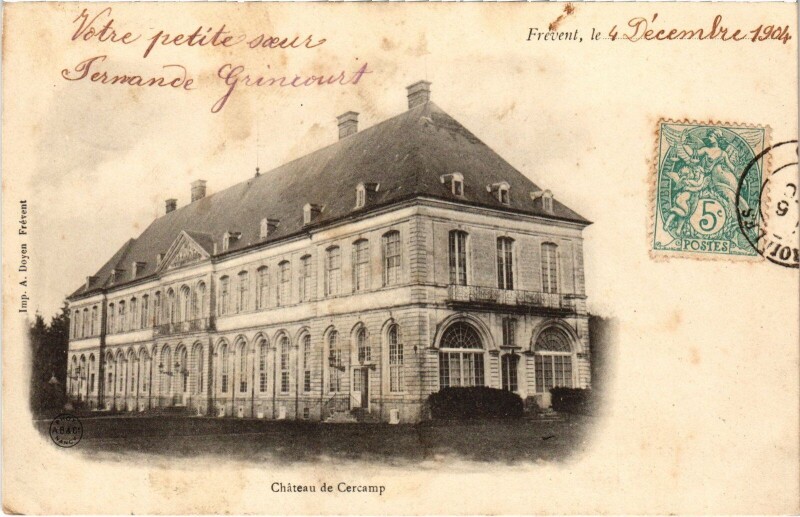 Carte postale ancienne Frevent Chateau de Cercamp