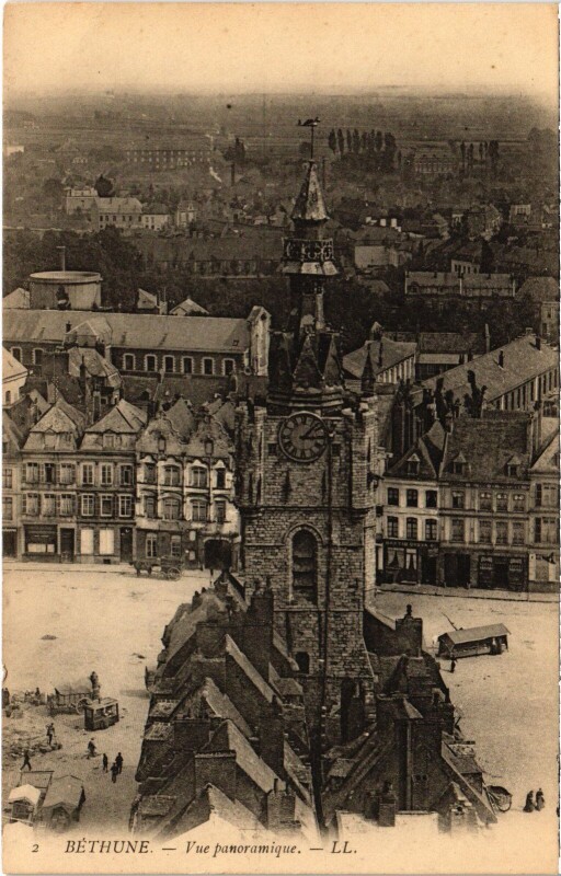Carte postale ancienne Béthune vue panoramique à Béthune