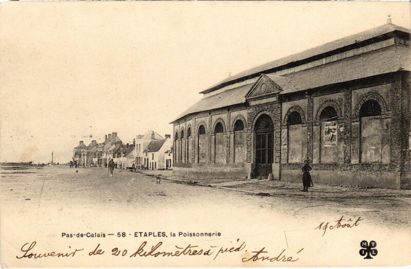 Carte postale ancienne Etaples la Poissonnerie