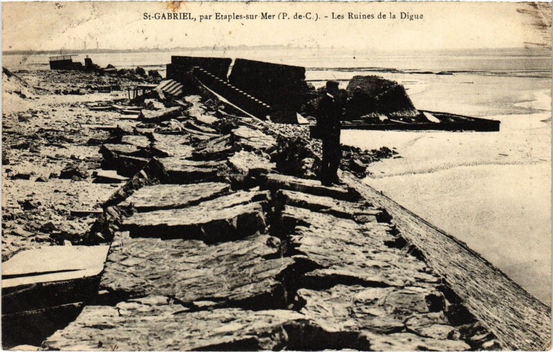 Carte postale ancienne Saint-Gabriel Ruines de la Digue