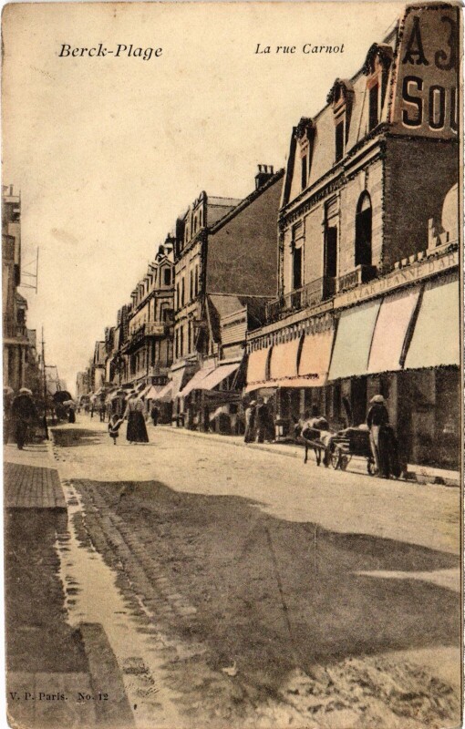 Carte postale ancienne Berck-Plage Rue Carnot à Berck