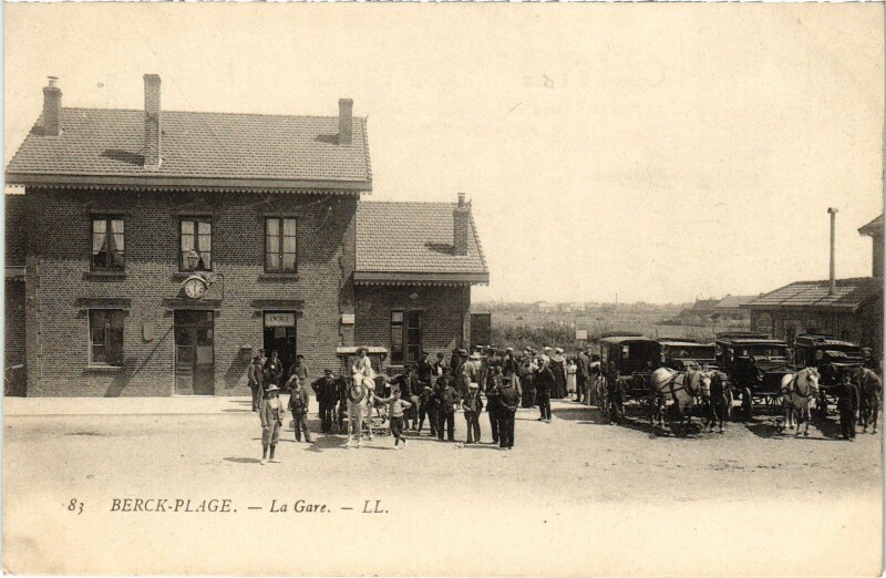Carte postale ancienne Berck-Plage la gare à Berck
