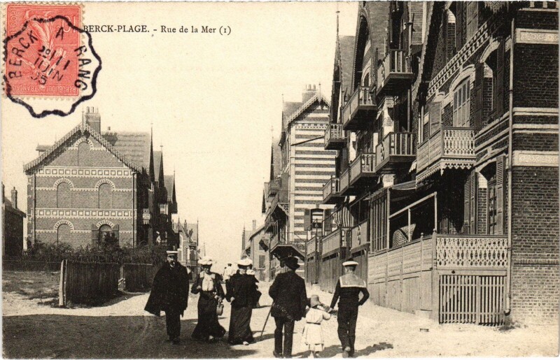 Carte postale ancienne Berck-Plage Rue de la mer à Berck