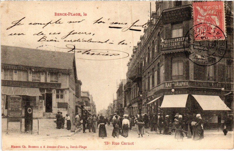 Carte postale ancienne Berck-Plage Rue Carnot à Berck