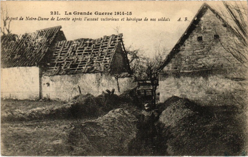 Carte postale ancienne Notre-Dame-de-Lorette Guerre
