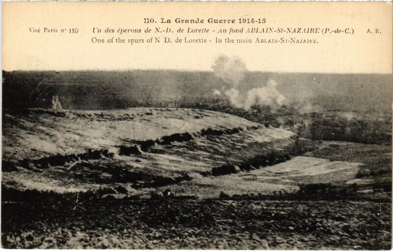 Carte postale ancienne Ablain-Saint-Nazaire Guerre à Ablain-Saint-Nazaire