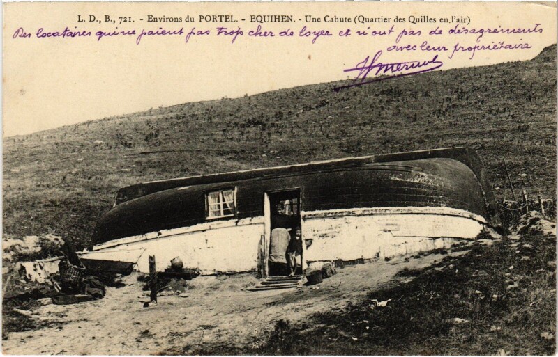 Carte postale ancienne Equihen Une Cahute