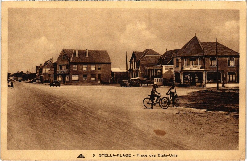 Carte postale ancienne Stella-Plage Place des Etats-Unis