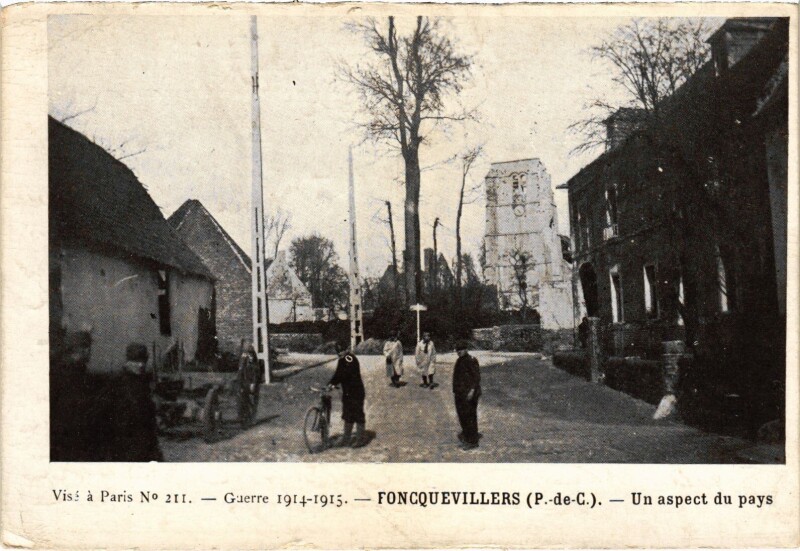 Carte postale ancienne Foncquevillers un aspect Guerre à Foncquevillers
