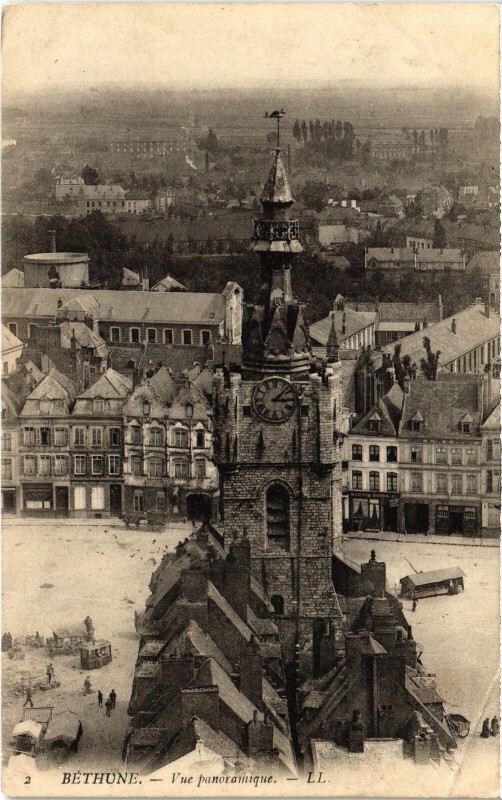 Carte postale ancienne Béthune vue panoramique à Béthune