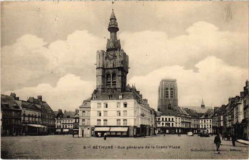 Carte postale ancienne Béthune vue générale à Béthune